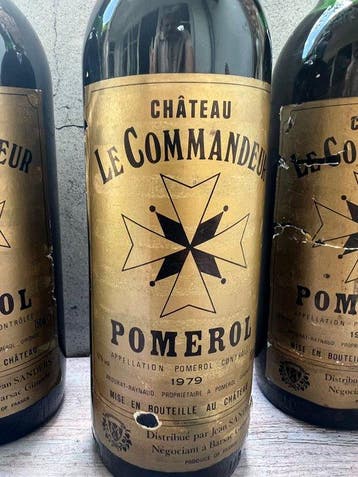 1979 Château Le Commandeur - Pomerol - 3 Flessen (0.75, Verzamelen, Nieuw