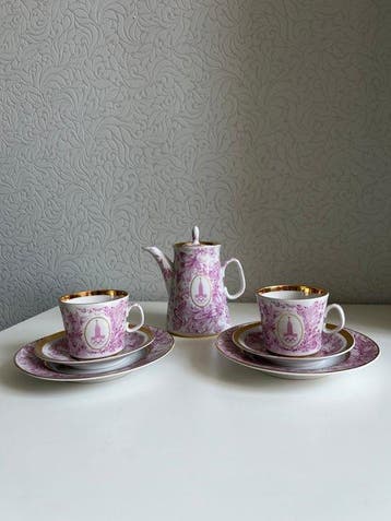 Lomonosov Imperial Porcelain Factory - Service à café (7) -
