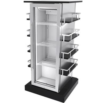 Merchandising Koelkast | 90L | RVS | 0°C/+6°C | Geforceerd, Verzenden, Nieuw in verpakking