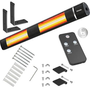 tectake Infraroodstraler Solaris Horizon 3000W, aluminium be, Autos : Pièces & Accessoires, Climatisation & Chauffage, Verzenden