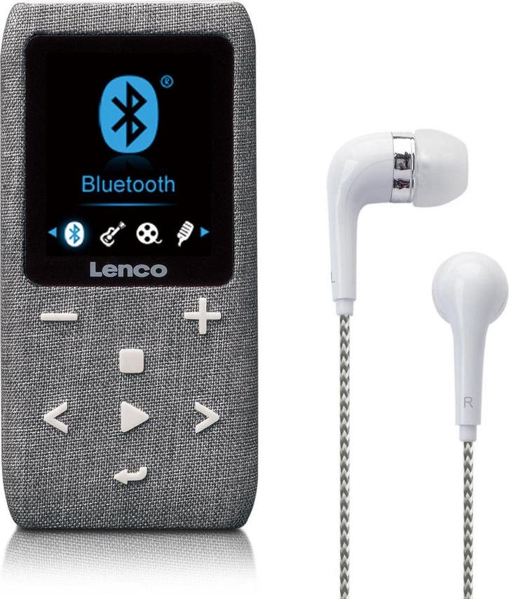 MP3 Speler met Bluetooth - Inc. 8GB SD - Grijs - Lenco XEMIO, Audio, Tv en Foto, Mp3-spelers | Overige merken, Nieuw, Verzenden