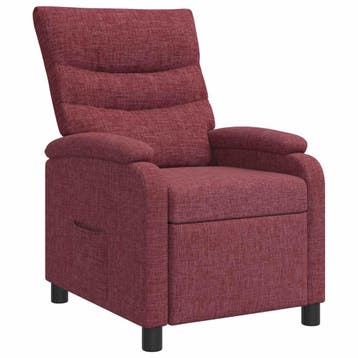 vidaXL Recliner Wijnrood Stof, Verzenden