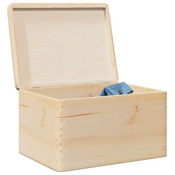 vidaXL Houten kist met deksel 40x30x23 cm massief grenenhout, Verzenden