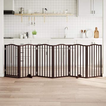 vidaXL Hondenhek inklapbaar 6 panelen 300 cm populierenhout, Verzenden, Nieuw