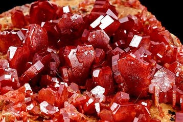 Merveilleuse vanadinite rouge vif du Maroc - Hauteur : 8.6