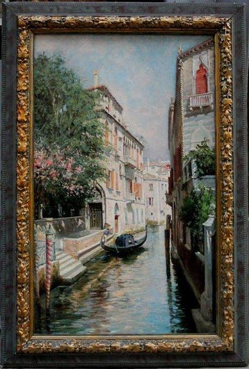 Rubens Santoro (1859-1942), Manner of - Venice: view of Rio