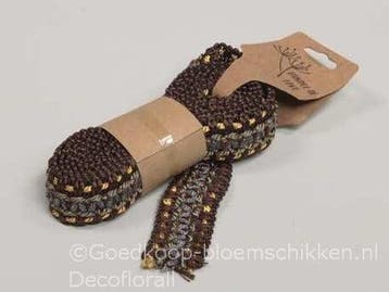 Jute band Macrame Donkerbruin 200 cm, Hobby en Vrije tijd, Nieuw