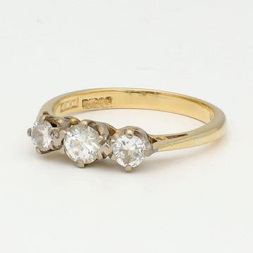 Bague - 18 carats Or jaune Diamant (Naturelle), Nieuw