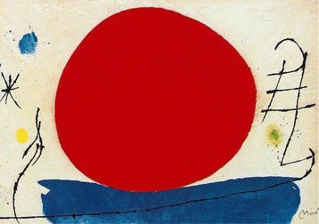 Joan Miro (1893-1983) - “Senza titolo, Sole Rosso, 1967”.