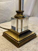 Tafellamp - Messing, Glas - Cube, Antiek en Kunst