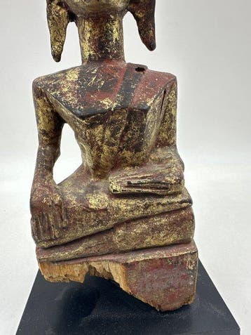 Antieke Boeddha uit de Laotiaanse volkskunst - Laos (Zonder