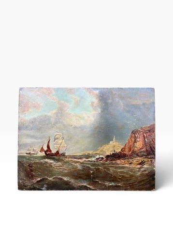 Lawson (XX) - Marina con velieri e costa rocciosa, Antiek en Kunst
