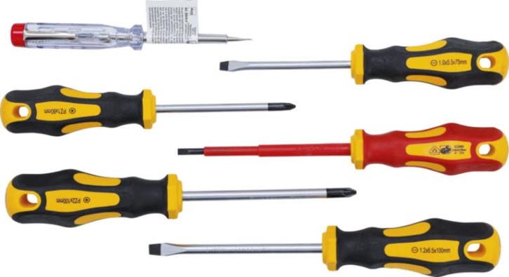 VDE Electrician's- / Screwdriver Set Slot SL / Cross Slot PZ, Auto diversen, Aanhangers en Bagagewagens, Verzenden