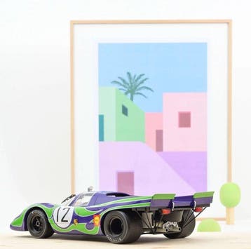 Norev 1:12 - Modelauto - Porsche 917K Hockenheim 1970 12 Van