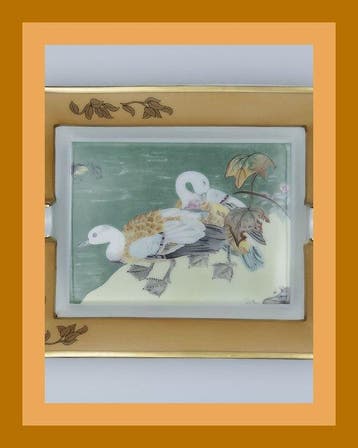 Hermès - Cendrier - Peau de chèvre
