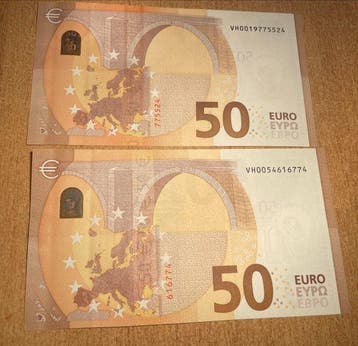 Europese Unie, Spanje. - 2 x 50 Euro - 2017 Draghi -