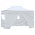 vidaXL Partytent met 4 zijwanden inklapbaar 3x4,5 m wit, Verzenden