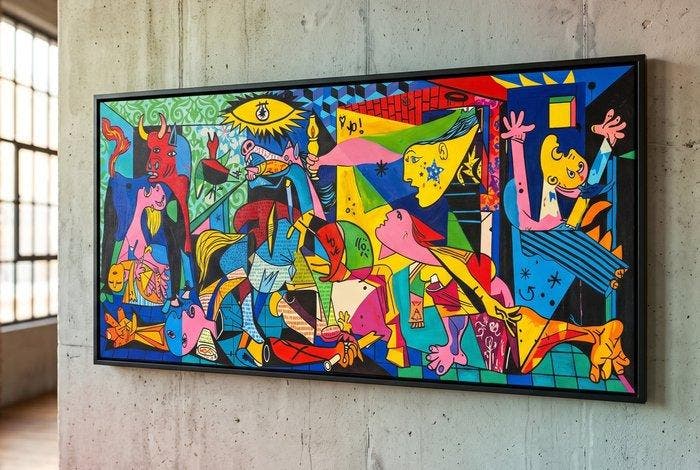 NITRO (1973) - Pop Guernica, Antiquités & Art, Art | Peinture | Moderne
