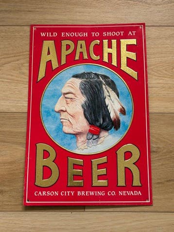 Apache Beer / F.T.T.D London 1994 - 30 x 45 cm - Plaque -