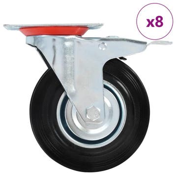 vidaXL 8 st Zwenkwielen 125 mm, Verzenden
