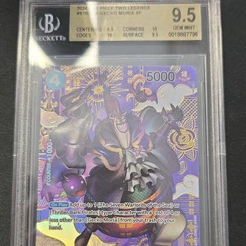 Bandai - 1 Graded card - One Piece - GECKO MORIA ST03004 -