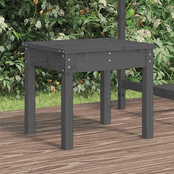 vidaXL Tuinbank 50x44x45 cm massief grenenhout grijs, Verzenden