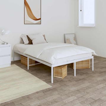 vidaXL Bedframe metaal wit 120x190 cm, Verzenden, Nieuw
