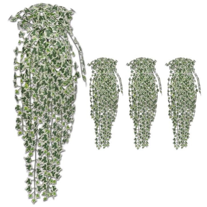 vidaXL Kunststruiken klimop 4 st 90 cm meerkleurig, Maison & Meubles, Accessoires pour la Maison | Plantes & Fleurs artificielles