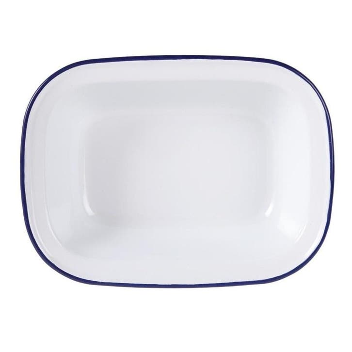 Serveerschalen | Geëmailleerd Staal | Wit/Blauw | 6 Stuks |, Zakelijke goederen, Horeca | Keukenapparatuur, Nieuw in verpakking