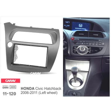 FACADE AUTORADIO 2-DIN NOIR POUR HONDA CIVIC HATCHBACK 06-11, Verzenden, Nieuw