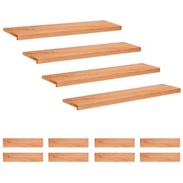 vidaXL Trapmatten 12 st Lak 110 x 25 x 2 cm Massief, Bricolage & Construction, Échelles & Escaliers, Verzenden