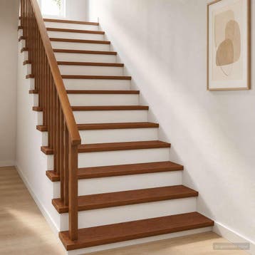 vidaXL Trap Tread 8 st 110 x 30 x 2 cm Donkerbruin Massief, Bricolage & Construction, Verzenden