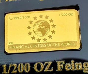 Verenigde Staten. Gold bar Washington D.C , oro 1/200 Oz