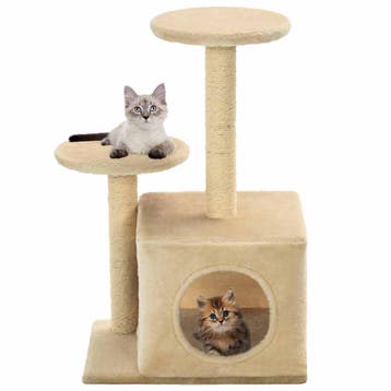 vidaXL Kattenkrabpaal met sisal krabpalen 60 cm beige, Verzenden