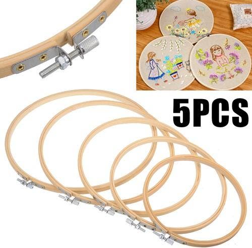 Bamboe borduurring flowerhoop bloemenring 5 maten 15-26 cm, Maison & Meubles, Accessoires pour la Maison | Plantes & Fleurs artificielles