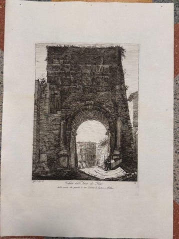 Luigi Rossini (1790-1857) - Veduta dellArco di Tito