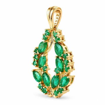 Zonder minimumprijs - Hanger - 14 karaat Geel goud - 1.20ct.