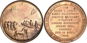 Brons medaille ohne Jahr (1872) Schleswig-holstein-koenig..., Verzenden, België