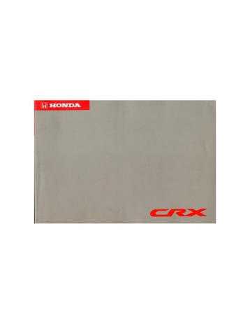 1992 HONDA CRX INSTRUCTIEBOEKJE DUITS