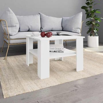 vidaXL Salontafel 60x60x42 cm bewerkt hout wit, Verzenden