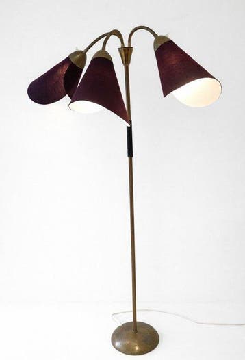 Lamp - metaal - Vintage fifties lamp, Antiquités & Art