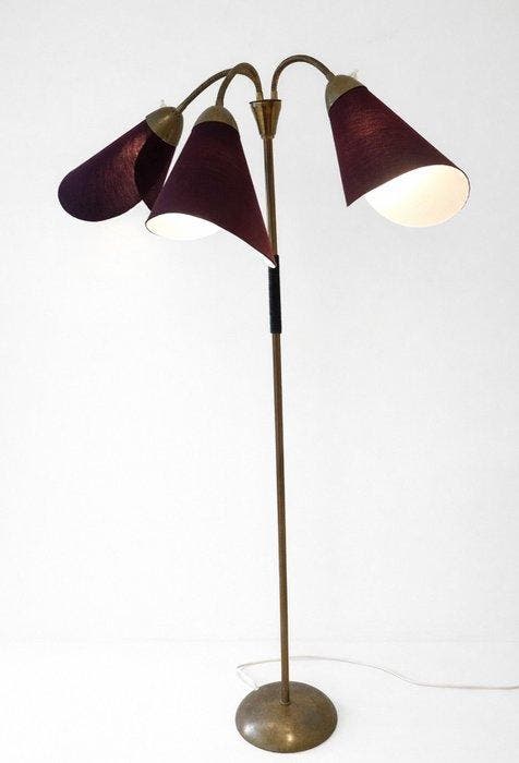 Lamp - metaal - Vintage fifties lamp, Antiquités & Art, Antiquités | Éclairage