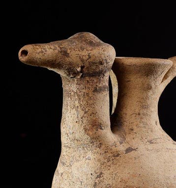 Oud-Griekenland, terracotta rhyton in de vorm van een vogel