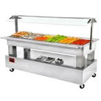 Gekoeld Buffet | GOURMET LINE | Hout/RVS | 6x 1/1 GN |, Zakelijke goederen, Horeca | Keukenapparatuur, Verzenden, Nieuw in verpakking