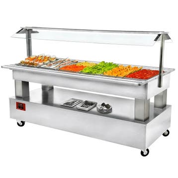 Gekoeld Buffet | GOURMET LINE | Hout/RVS | 6x 1/1 GN |, Verzenden, Nieuw in verpakking