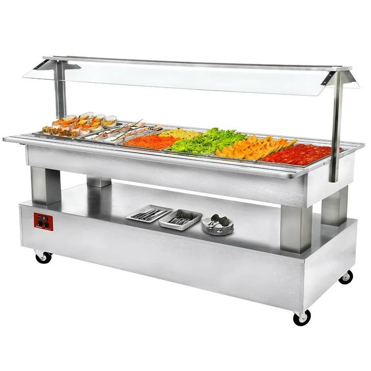 Gekoeld Buffet | GOURMET LINE | Hout/RVS | 6x 1/1 GN |, Articles professionnels, Horeca | Équipement de cuisine, Envoi