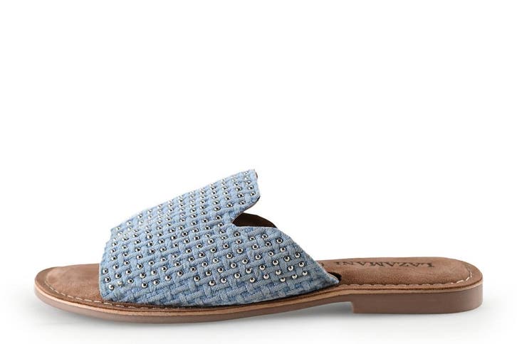 Lazamani Slippers in maat 41 Blauw, Kleding | Dames, Schoenen, Blauw, Zo goed als nieuw, Slippers, Verzenden