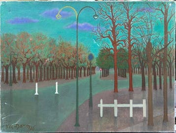 Victor Vic-Daumas (1909-2002) - Naïf - Paris le Cours la, Antiquités & Art