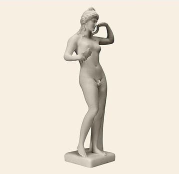 Beeld, Ermafrodito - Statua in marmo - 30 cm - Marmer