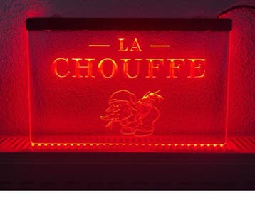 La chouffe neon bord lamp LED verlichting reclame lichtbak b, Verzenden